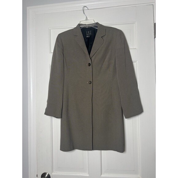 INC International Concepts Jackets & Blazers - INC Blazer Womens Sz 6P Tan/Black Long Work Capsule Minimalist Corpcore NWOT